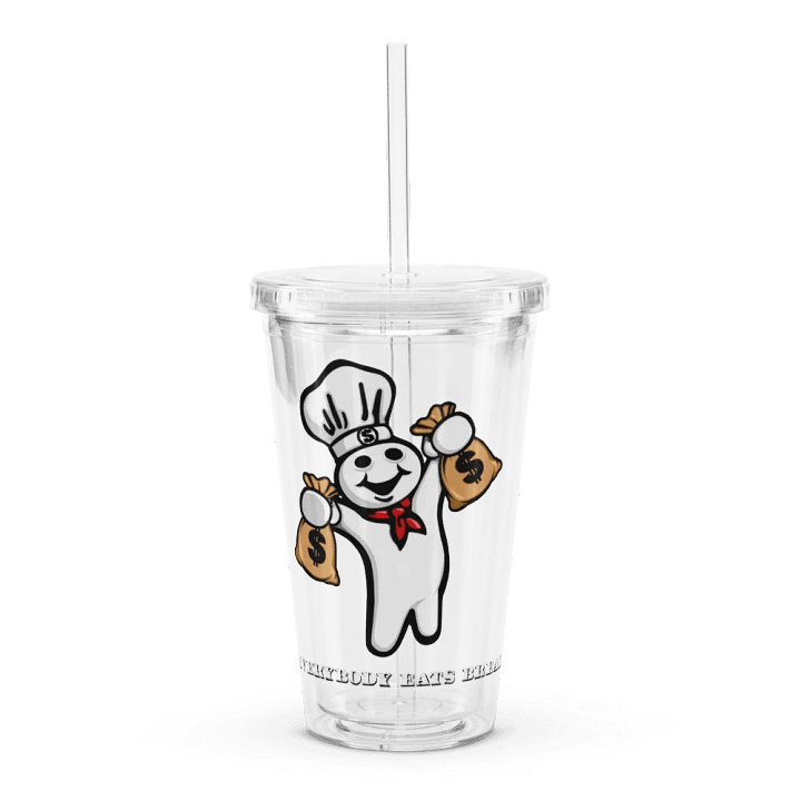 Everybody Eats Bread Clear Plastic Tumbler (16 oz) product image (1)