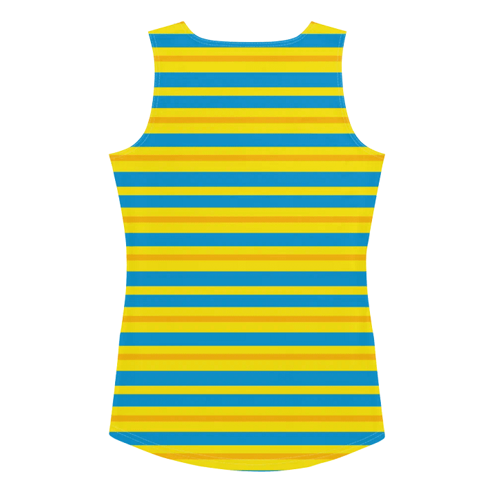 Cobalt Topaz Gold Striped Women's Tank Top product image (2)