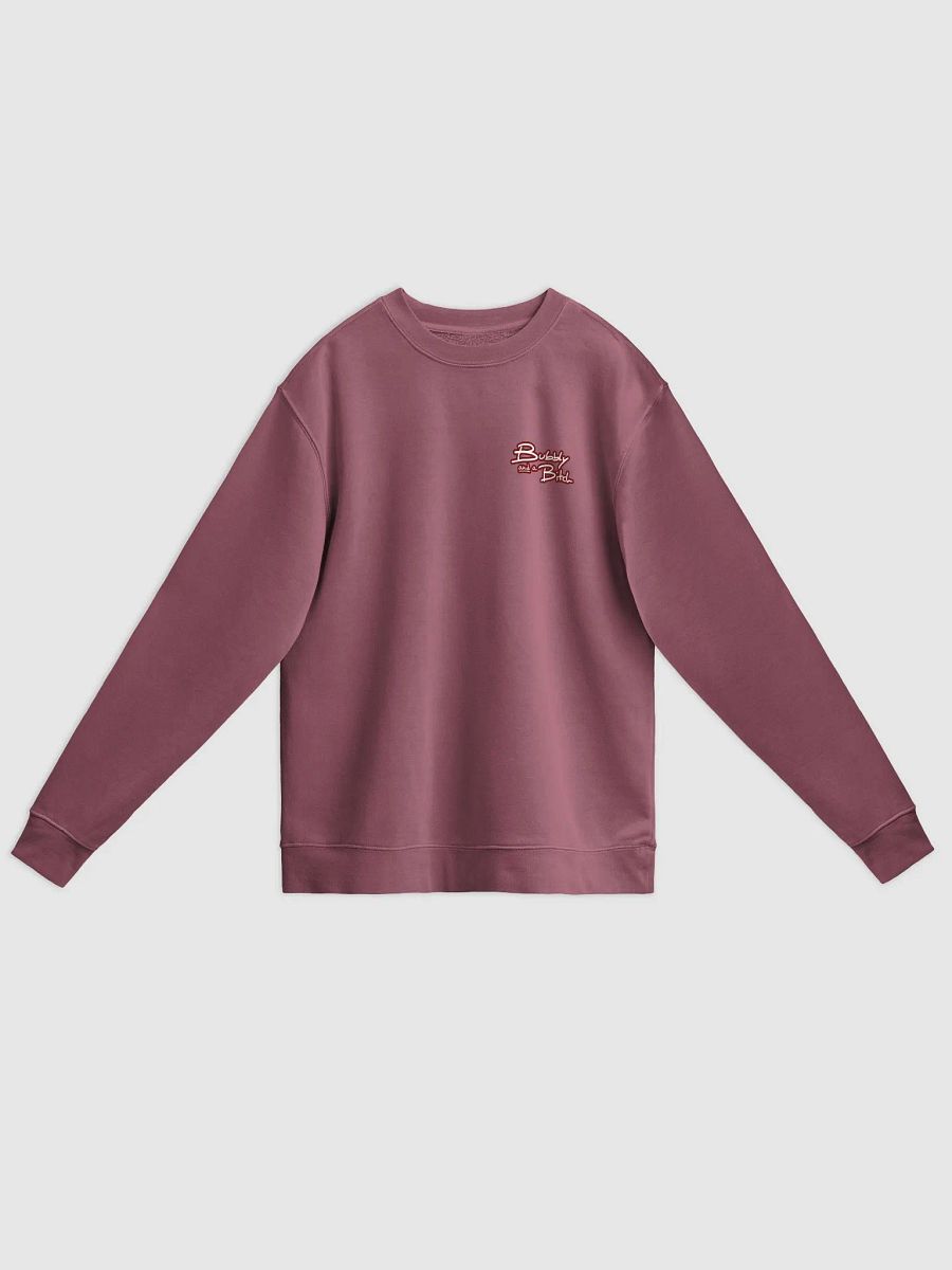 Bubbly and a B*tch (sm. lined design, #6D1616) printed pigment crewneck product image (17)