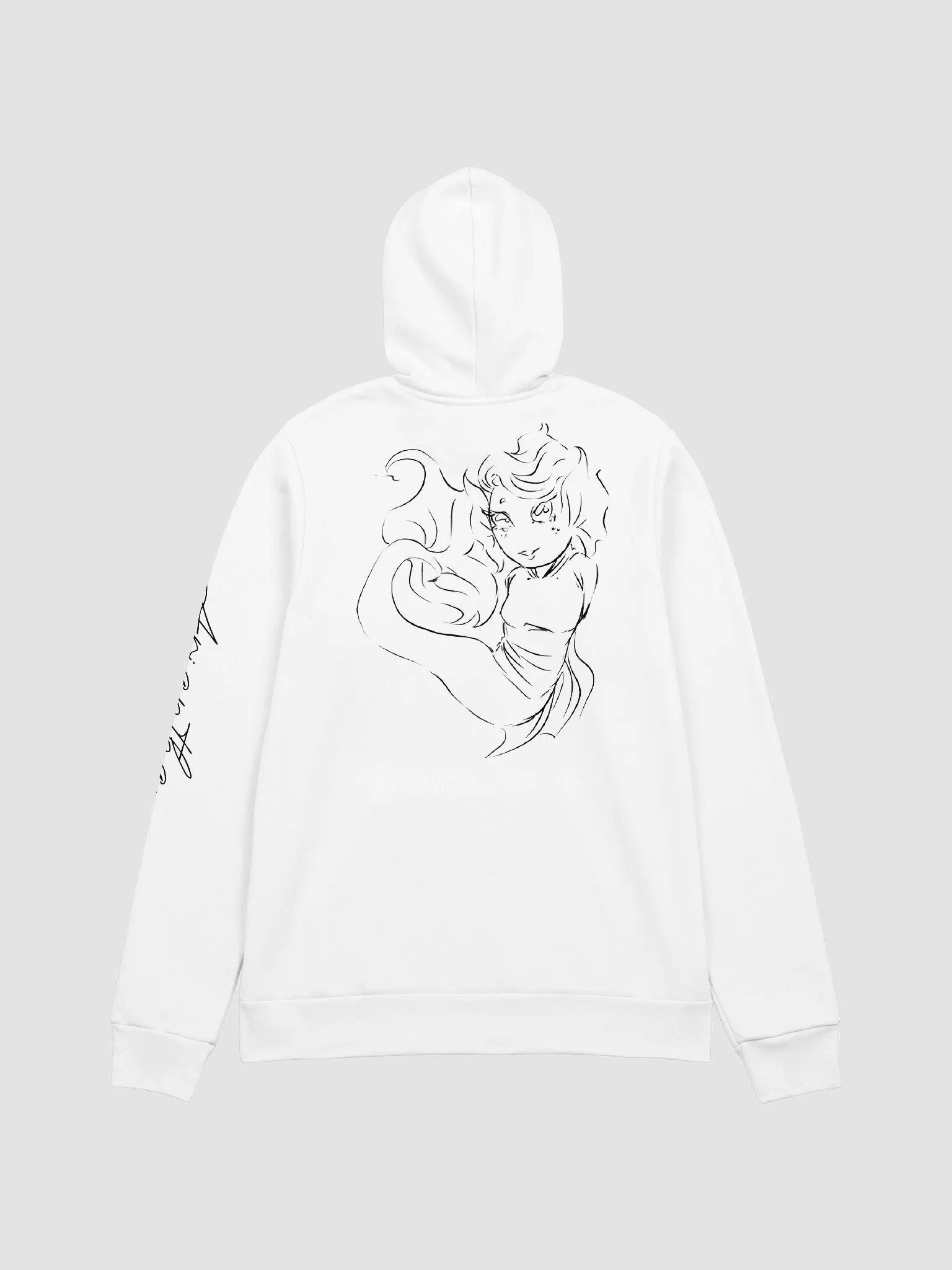 Plush Mermaid Black Outline, Pullover product image (3)
