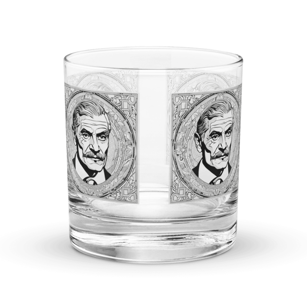Gentleman's Portrait Etched Rocks Glass product image (1)