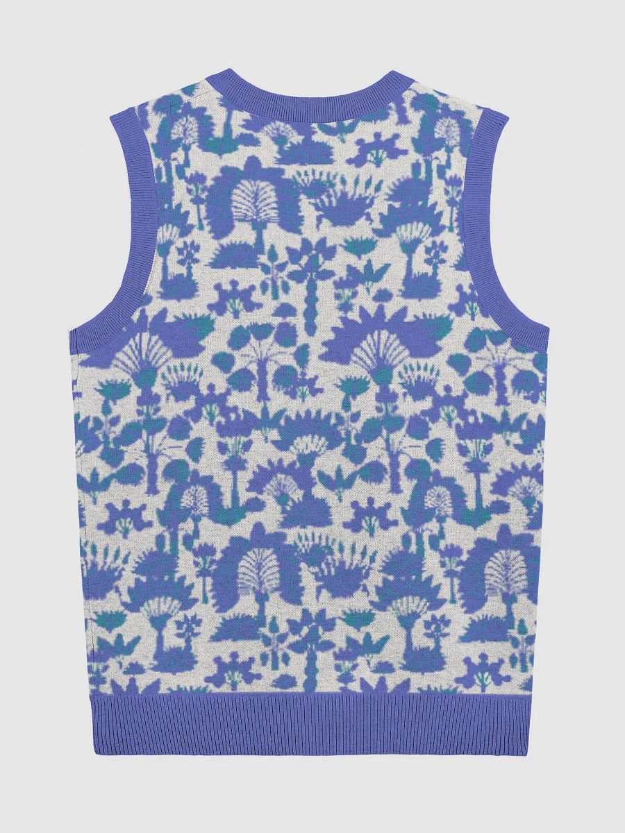 Blue Tropical Knitted Vest product image (2)