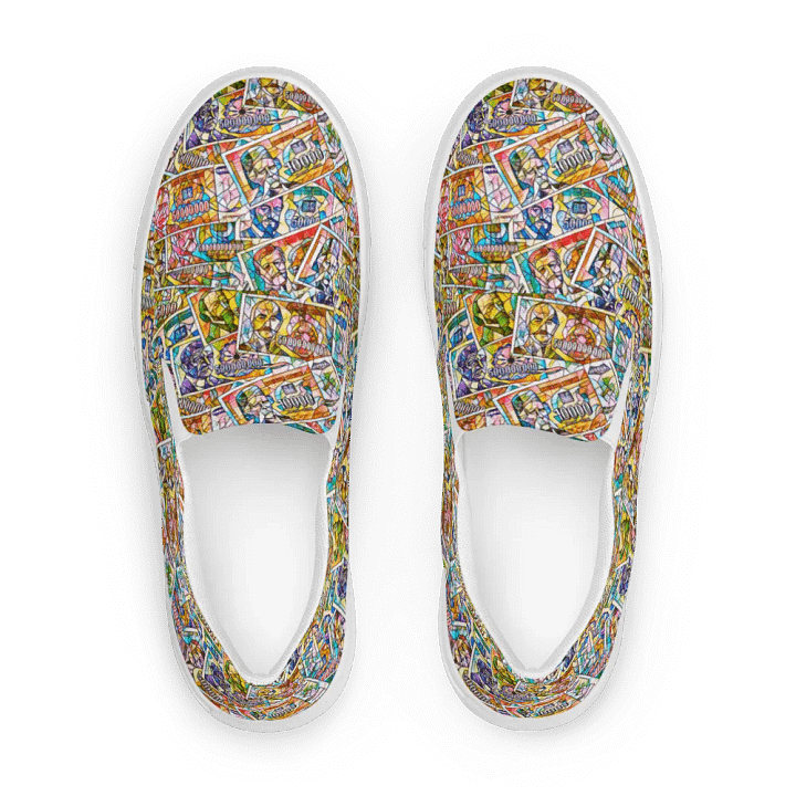 Jugoslovenski inflatorni dinar 1993 (Kolaž/mozaik) Men's Slip-On Canvas Shoes product image (1)