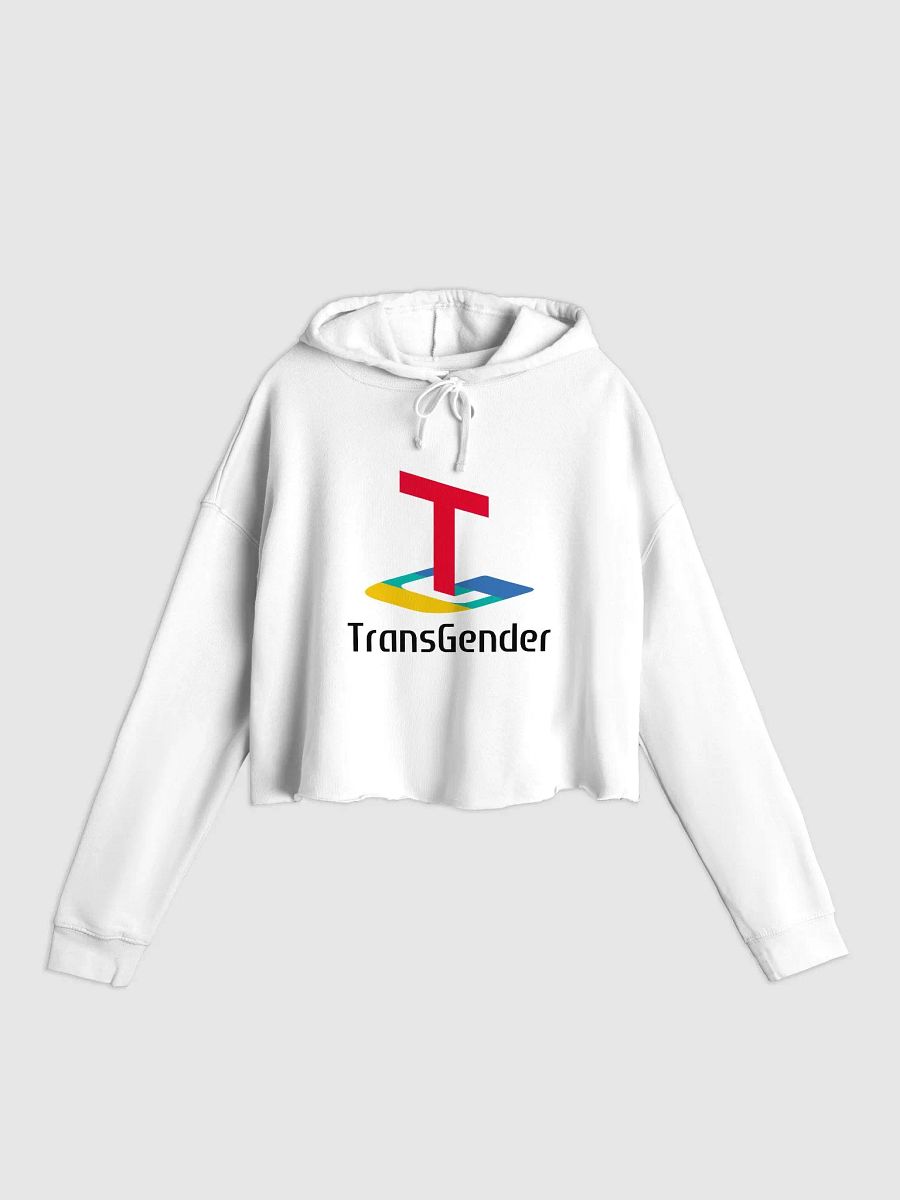 TransGender PS Cropped Hoodie (Black Text) product image (1)