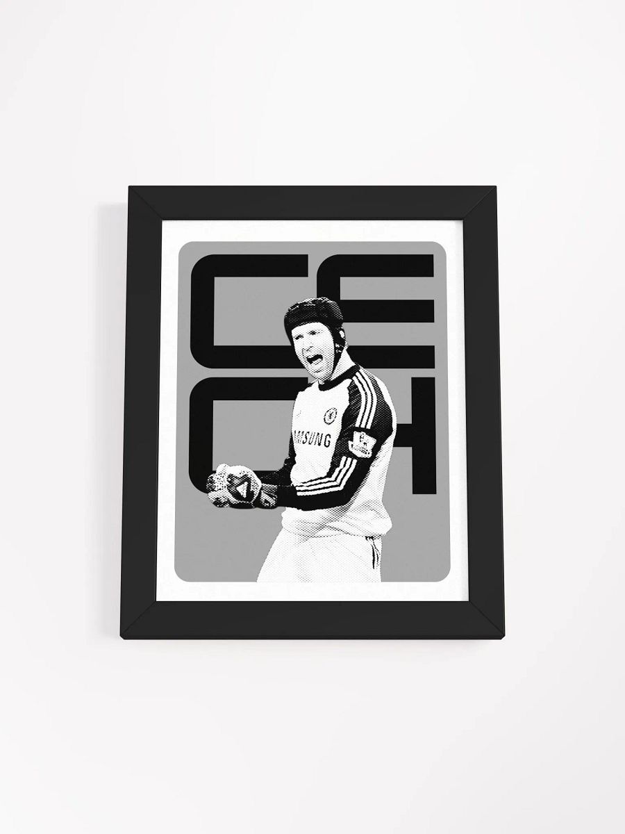 Petr Čech BW Chelsea Name Art Framed Print product image (1)