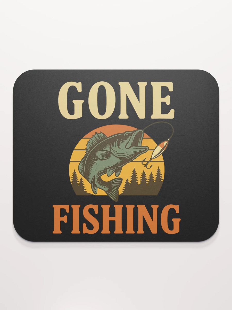 Mouse Pad – Gone Fishing | Retro Design for Outdoor Enthusiasts product image (2)