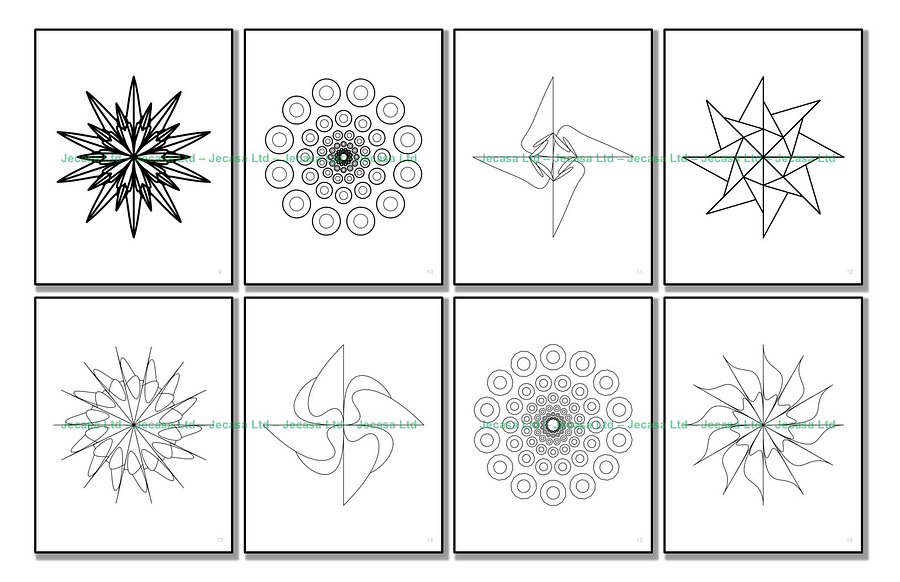 100 Geometric Mandala Coloring Pages | PDF | Digital File | Series GM2025 Vol. 1 product image (4)