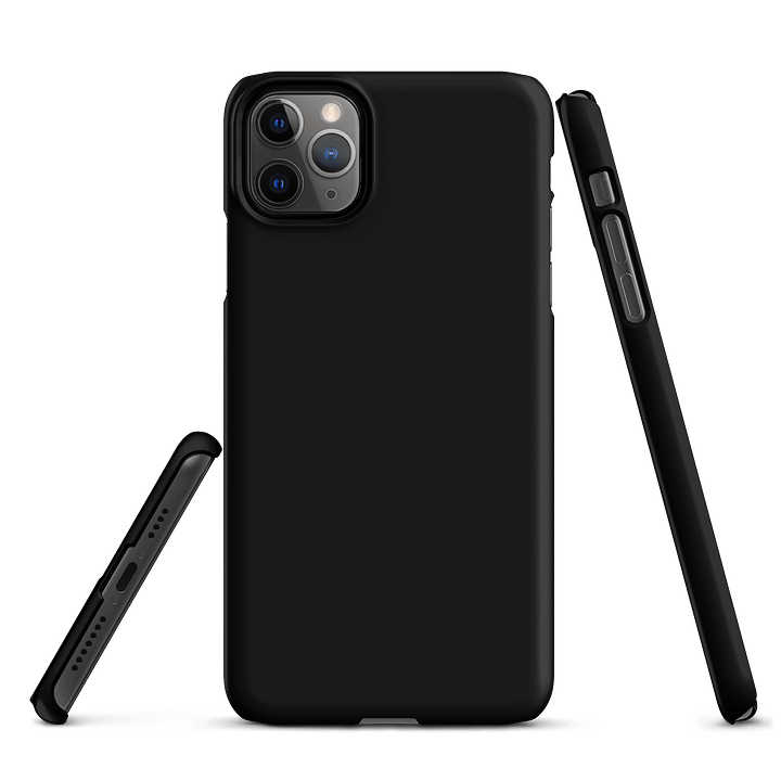 Black Solid Color iPhone® Matte Snap Case product image (3)