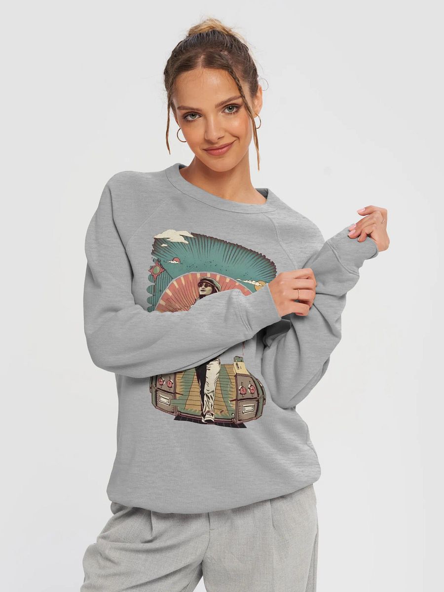 Vintage 70's Style Guitarist Unisex Sponge Fleece Raglan Sweatshirt product image (3)