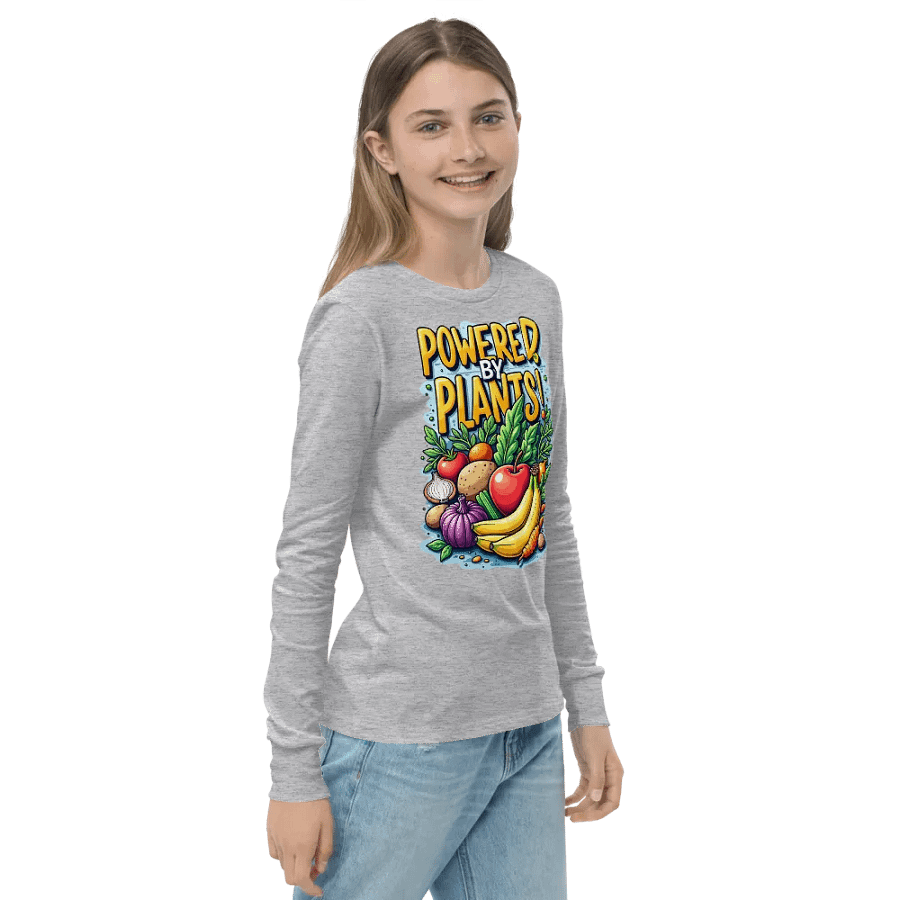 Powered By Plants Youth Long Sleeve Tee product image (23)