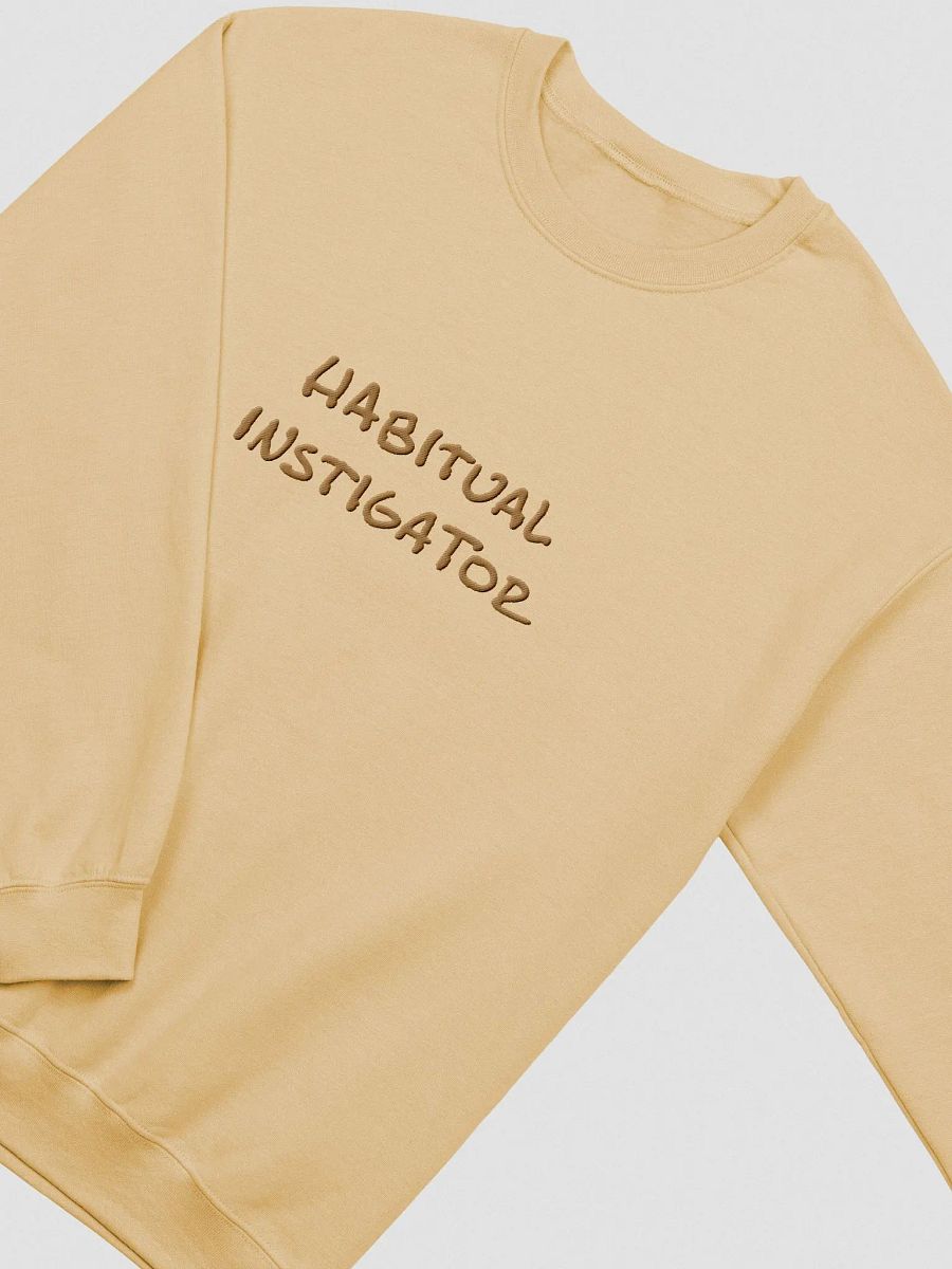 HABITUAL INSTIGATOR (lg. design, brass thread) embroidered crewneck product image (18)