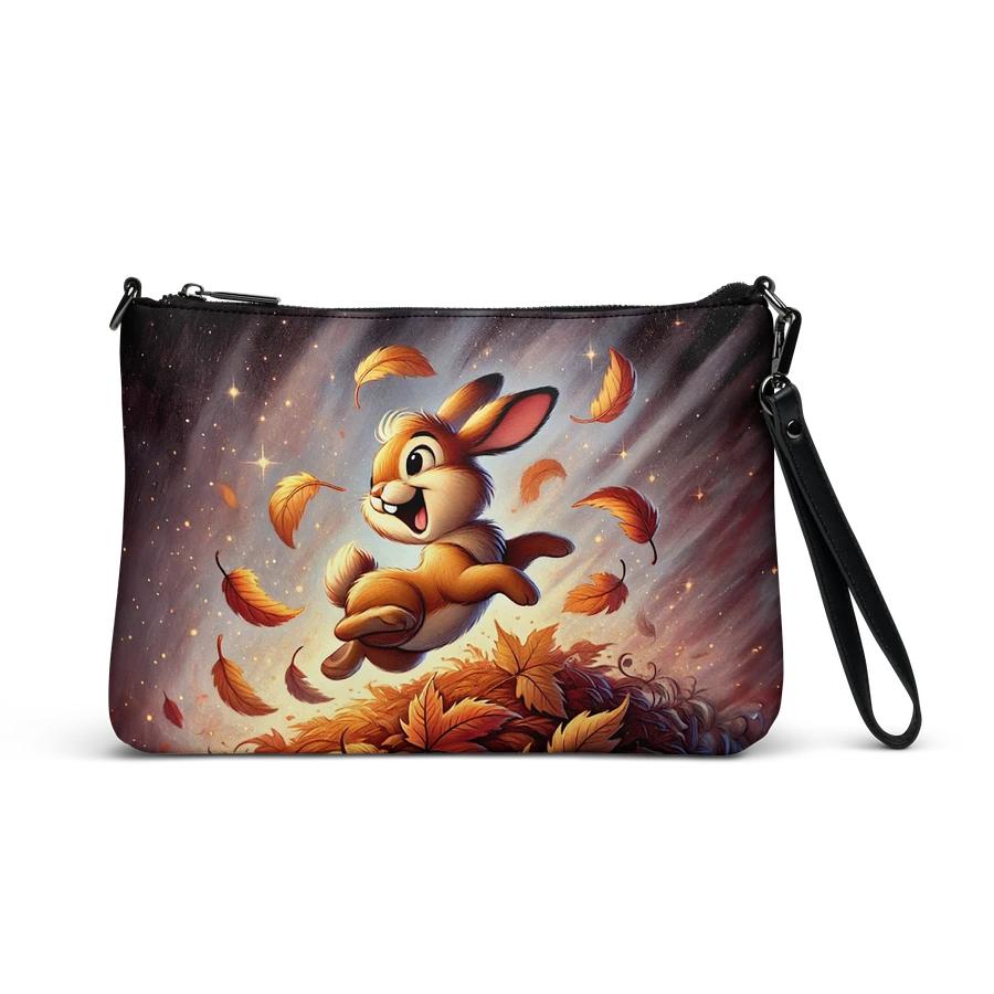 Autumn Leaves Bunny Rabbit Crossbody Bag - Whimsical Purse product image (1)