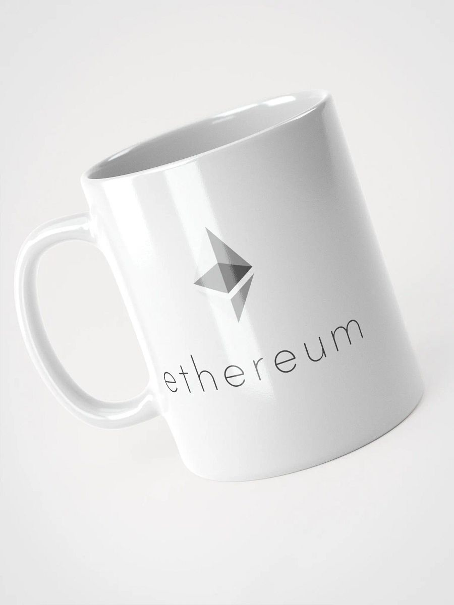 Ethereum Logo White Glossy Mug product image (5)