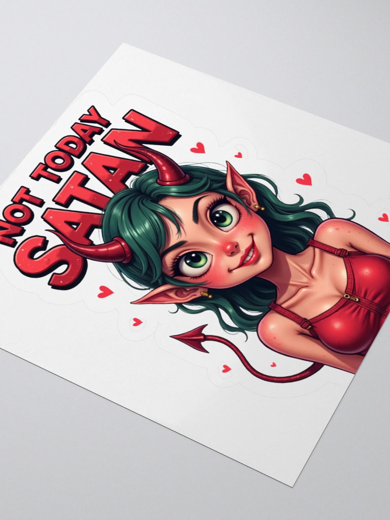 Rebellious Devil Kiss Cut Stickers product image (8)