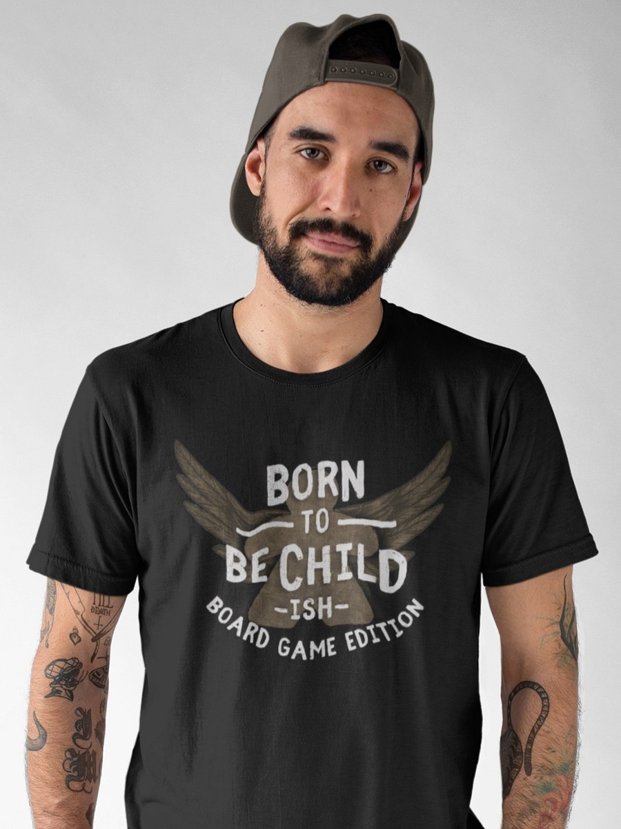Born To Be Childish - Grunge Biker Meeple Board Game Shirt product image (4)