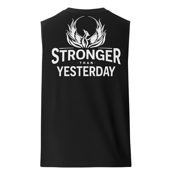 Stronger Than Yesterday Muscle Tee – Dark Colors product image (1)