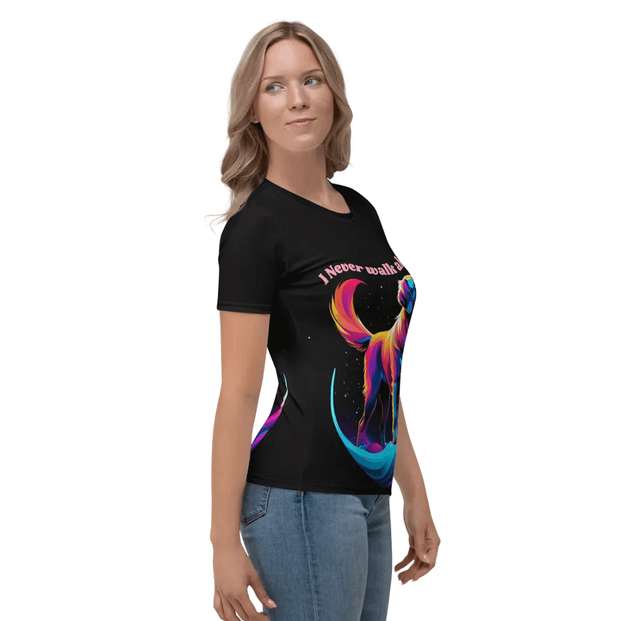 I Never Walk Alone Colorful Dog All Over Print T-shirt product image (5)