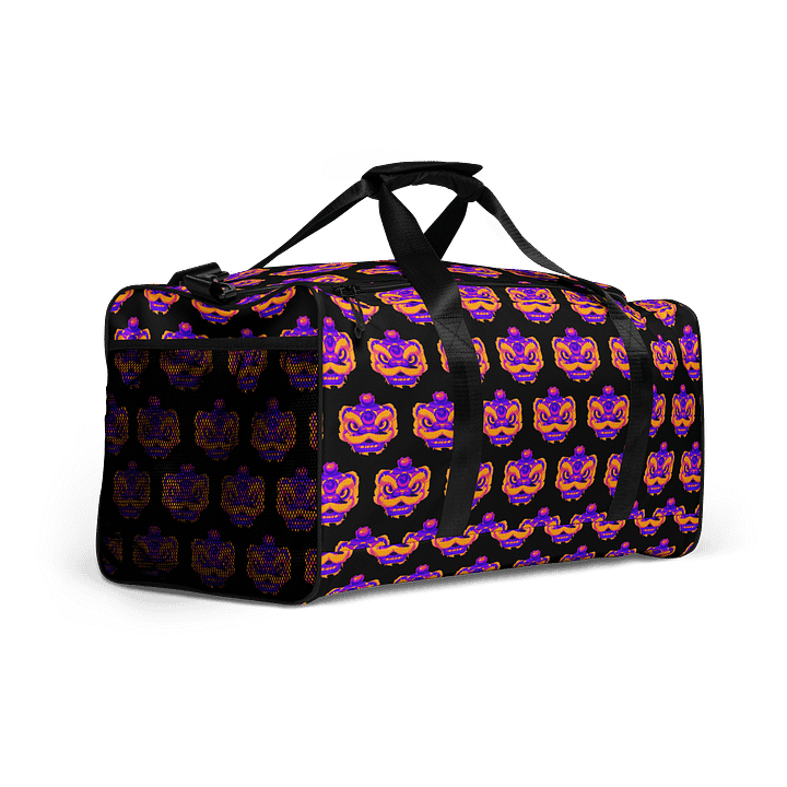 Dragon Dance Mask Mosaic Duffle Bag - Black product image (2)