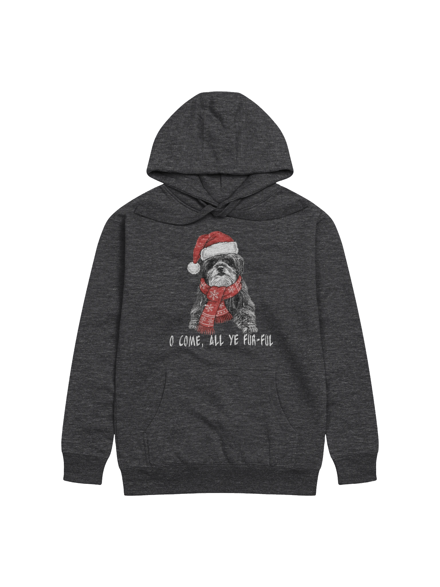 Oh Come All Ye Fur-ful Hoodie with White Text product image (13)