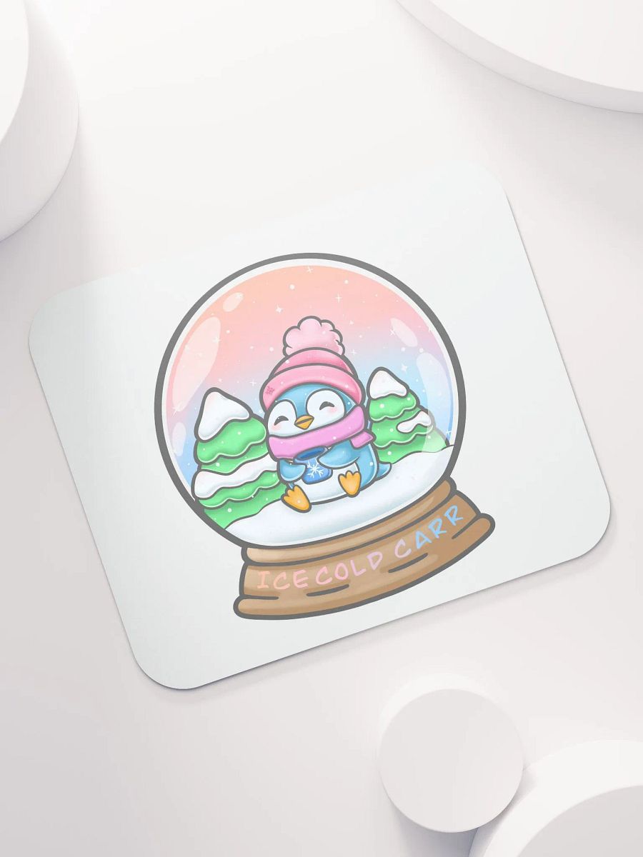 Ice Cold Snow Penguin Globe Mouse Pad product image (5)