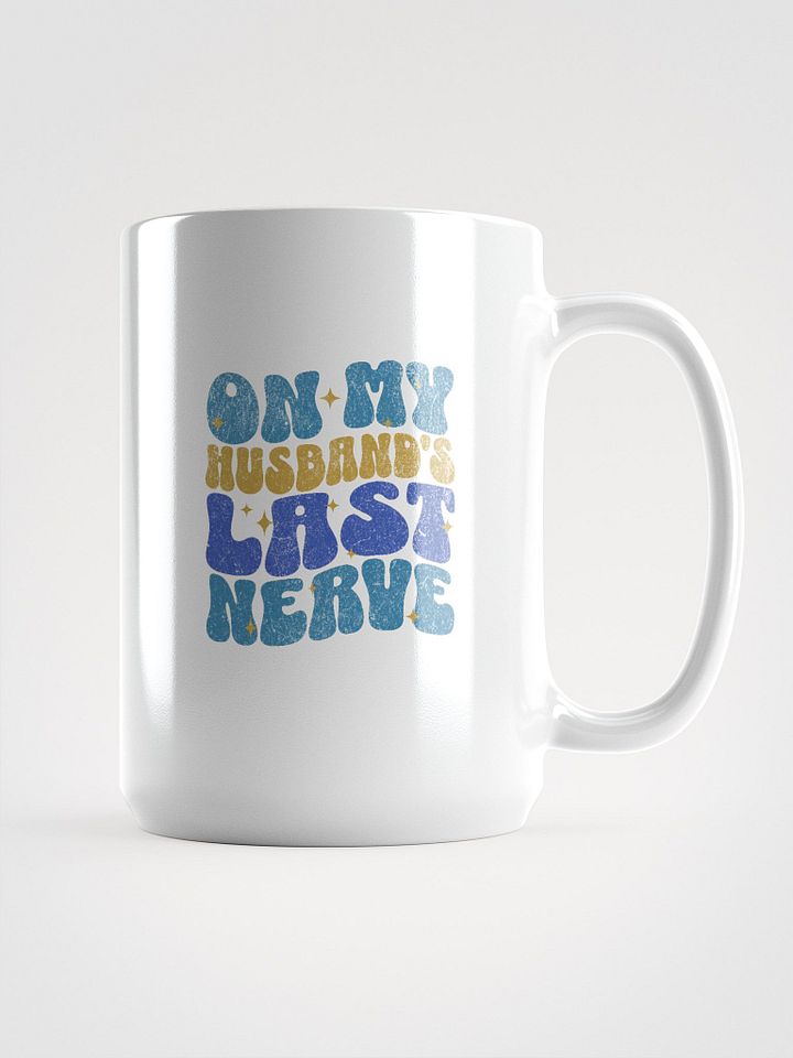 On My Husband’s Last Nerve Bold 70s Style Mug product image (1)