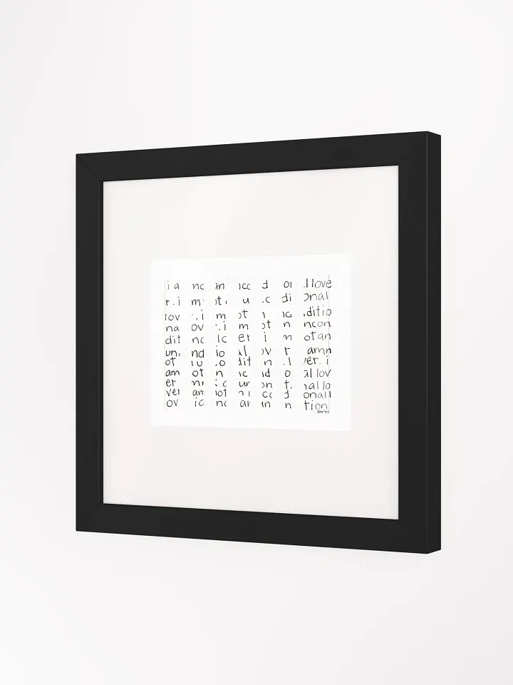unconditional lover Panel Card Print Framed product image (2)
