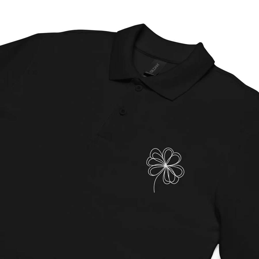 Four Leaf Clover Line Art Design Polo product image (4)