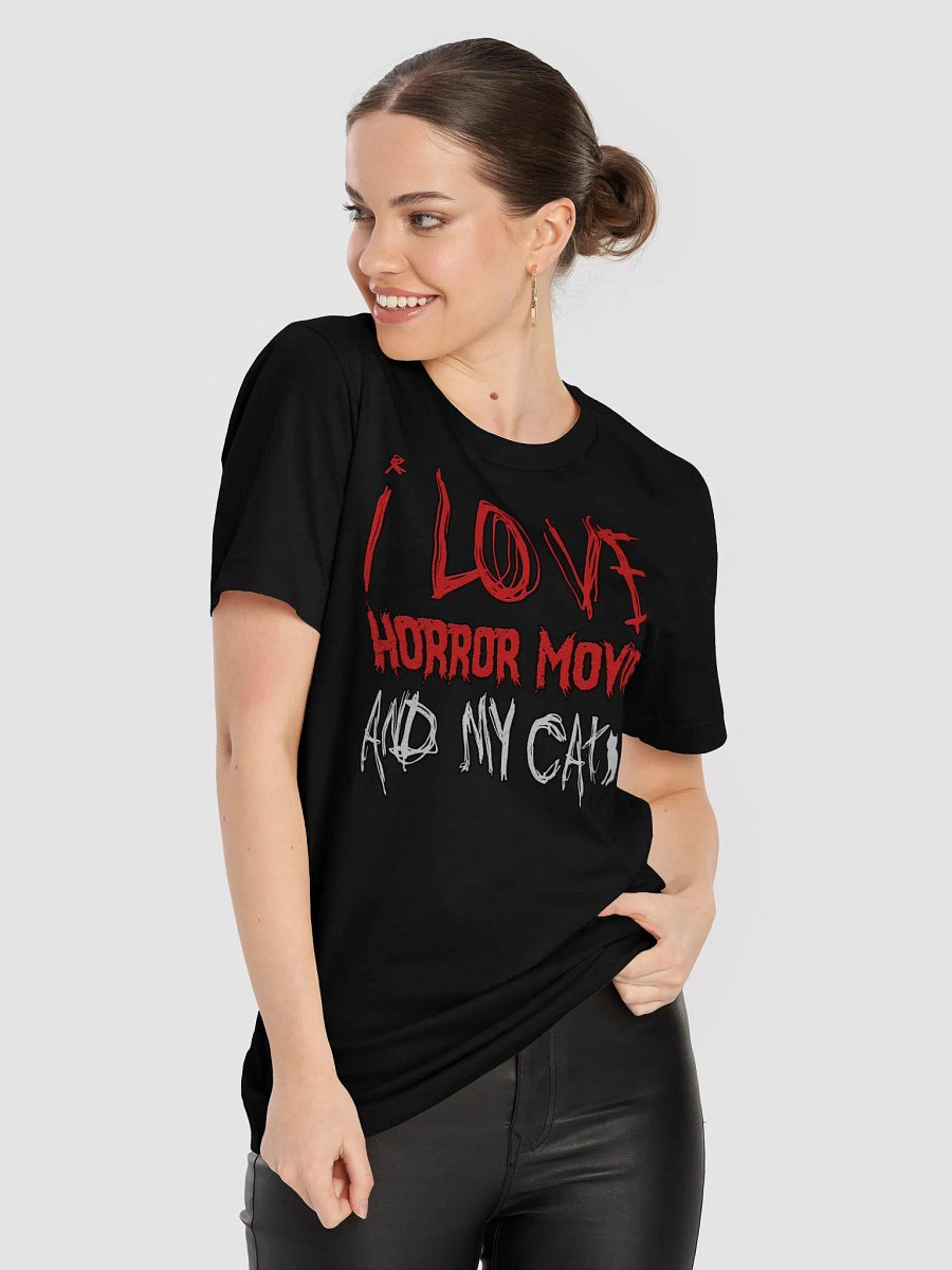 I Love Horror Movies And My Cat T-Shirt product image (39)