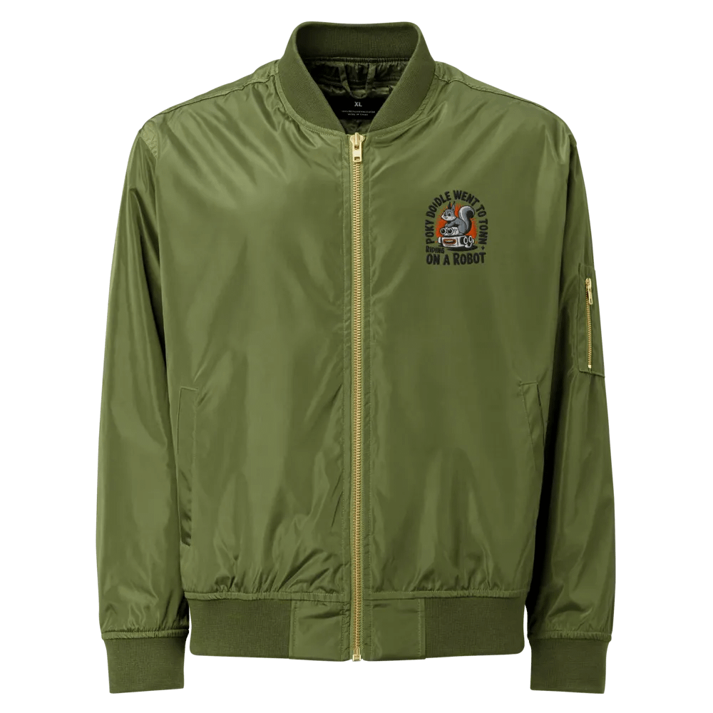embroidered Squirrel & Robot Adventure Bomber Jacket product image (1)