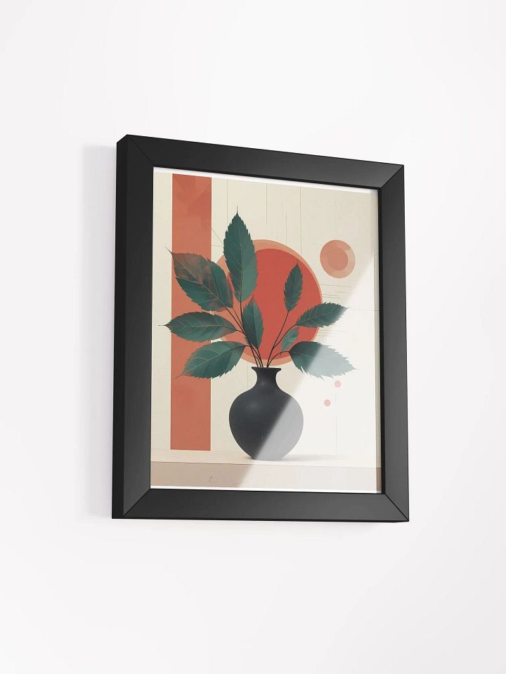 "Minimalist Geometric Floral Art: Vibrant Abstract Composition with Bold Red Accents" product image (18)
