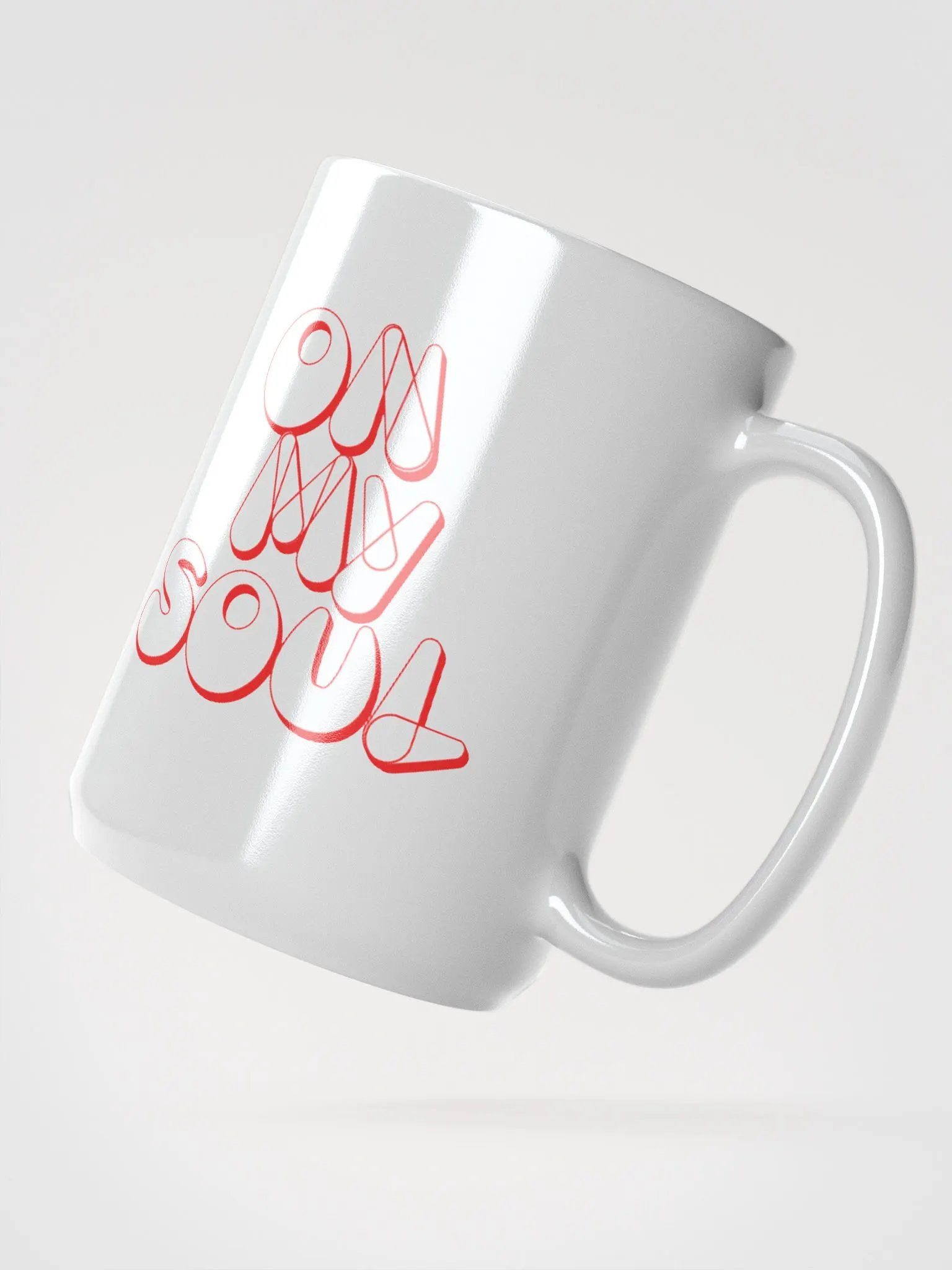 O.M.S Mug White - Red Highlight product image (2)