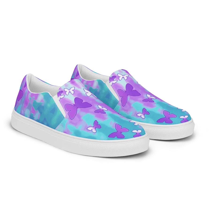 butterfly shimmer slip on canvas shoes (womens) product image (10)