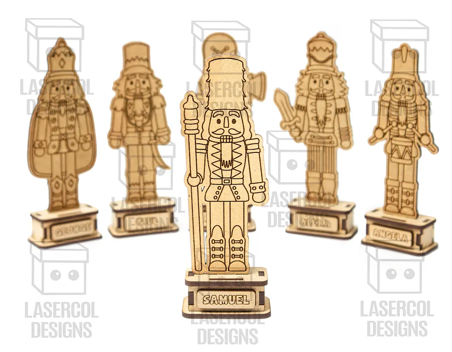 Nutcracker Set (2 Sizes, 6 Styles) - Christmas Gift - Laser Cut Files product image (6)