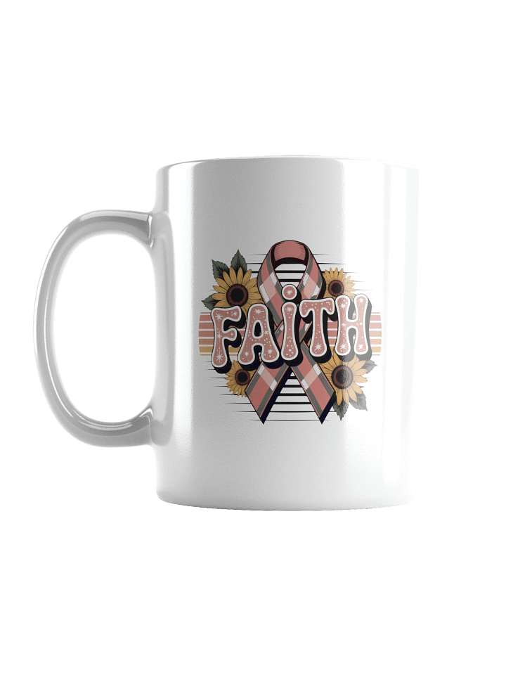 Sunflower Faith Breast Cancer Awareness Mug product image (1)