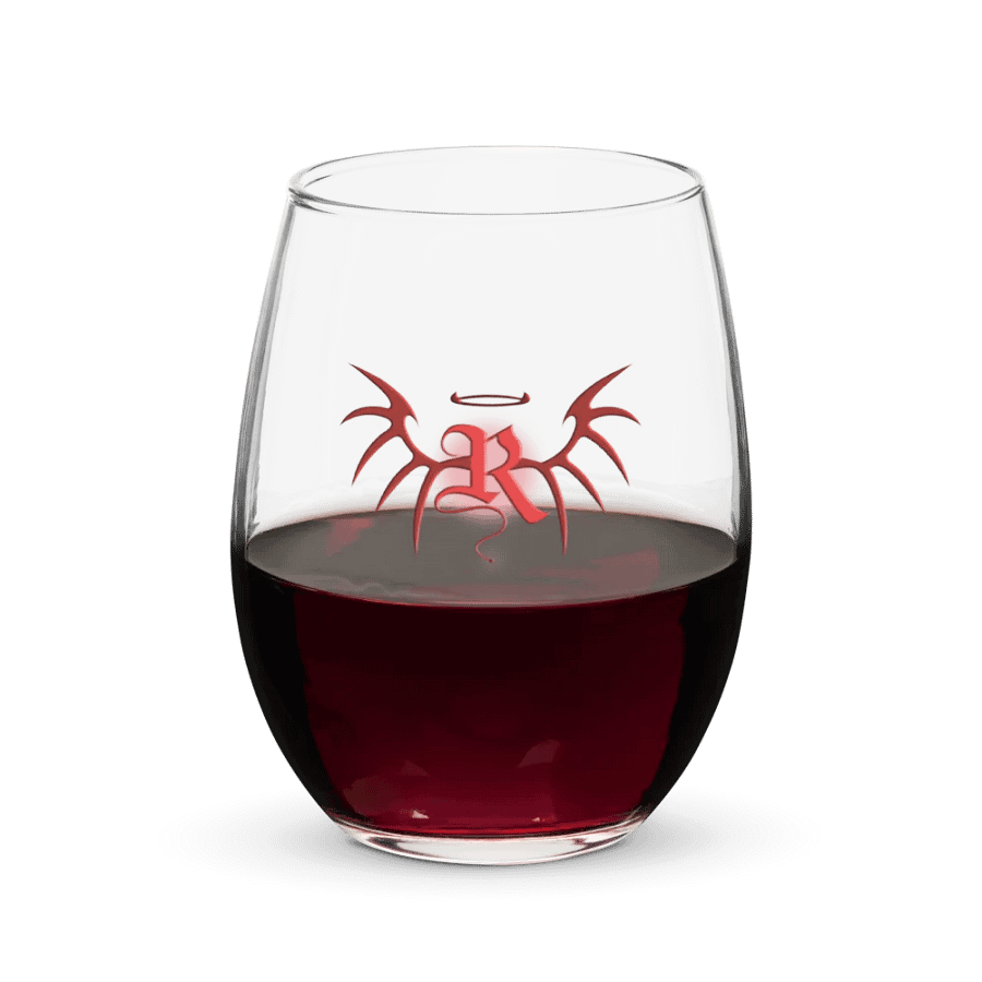 RafaZafar Logo Stemless Wineglass (red aura) product image (5)