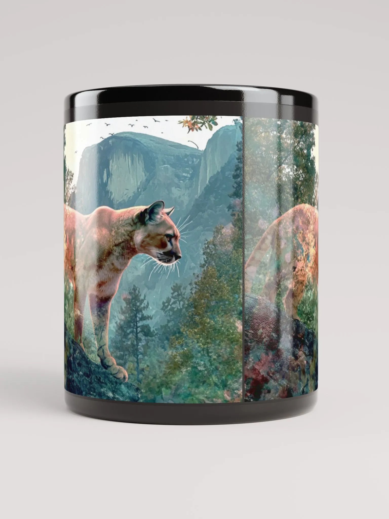 Mountain Lion, Black Glossy Mug product image (7)