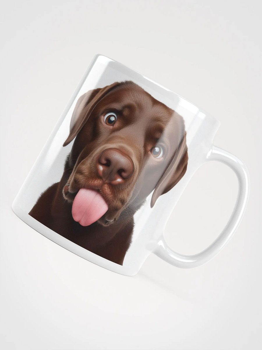 Rude Brown Labrador #Humorous Glossy Mug - White product image (4)