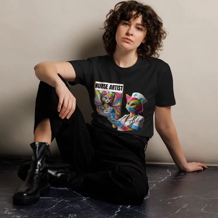 Nurse Artist Cat Unisex Tee product image (13)