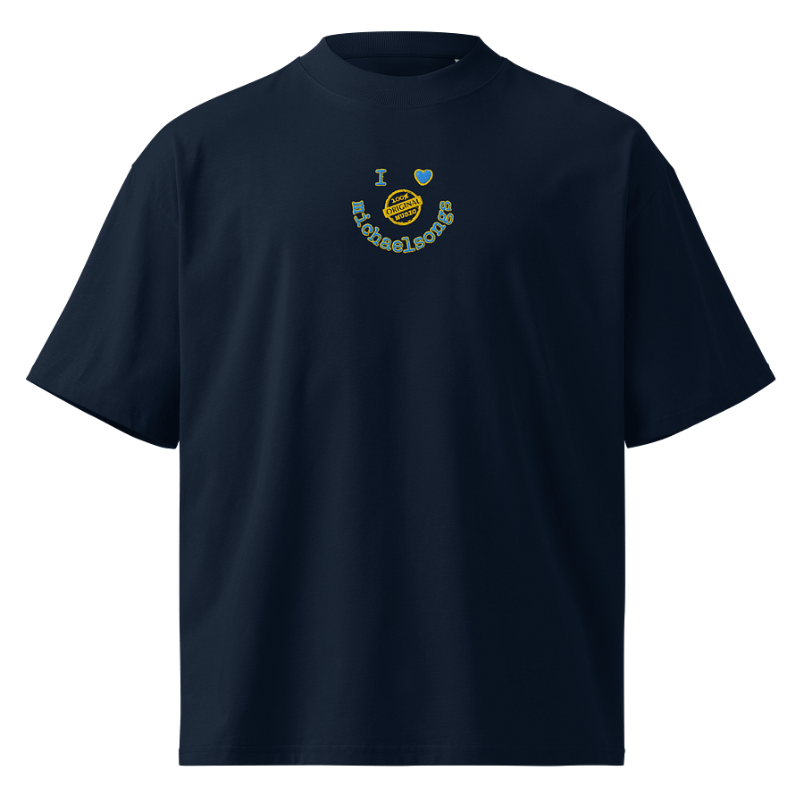 NEW!! organic oversized tee w/embroidered smiley logo product image (1)