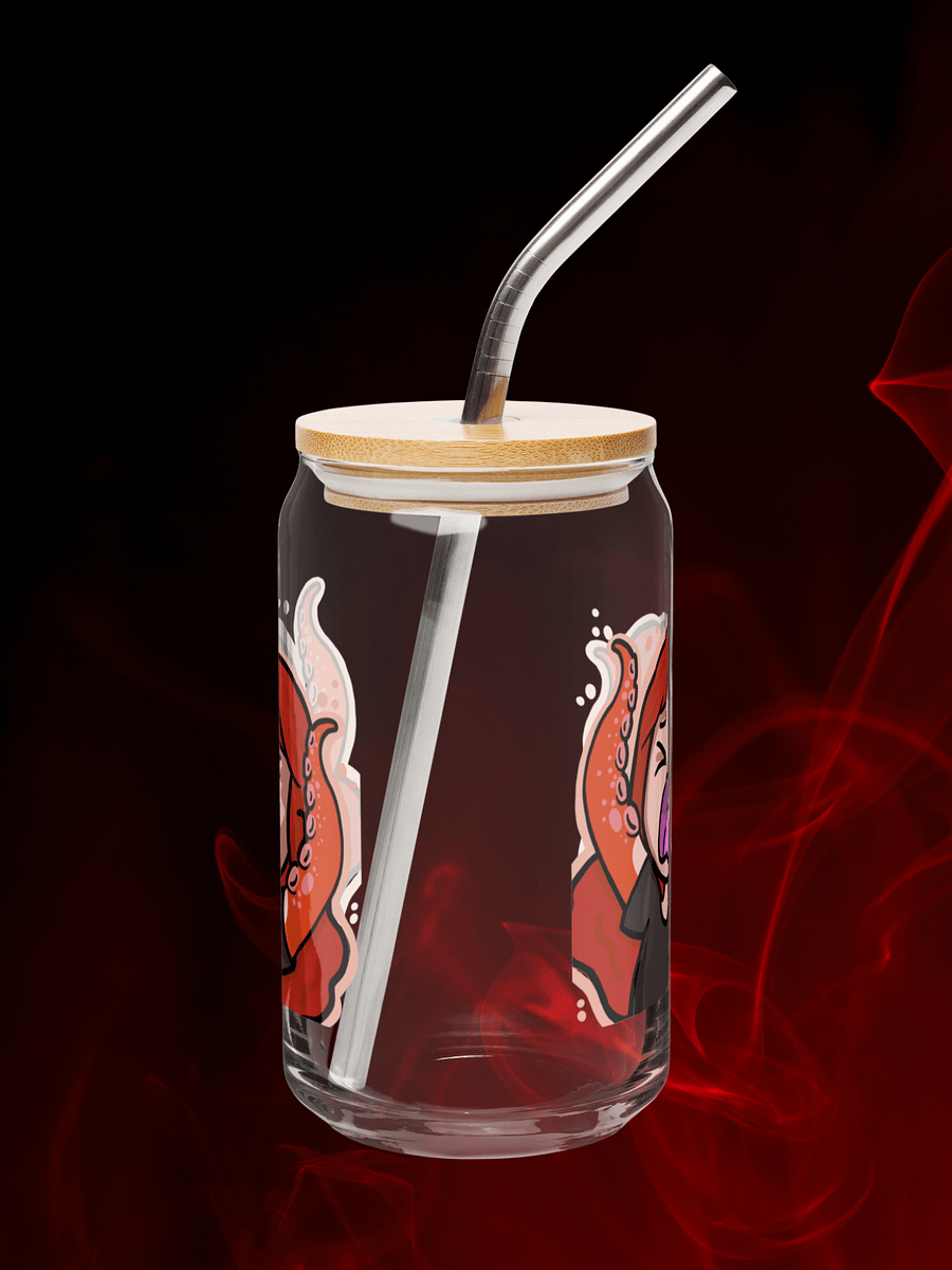 "I Love Tentacles" Glass with Lid and Straw product image (2)