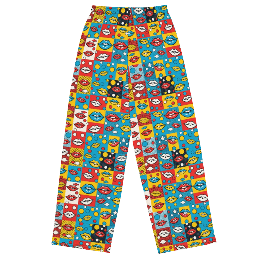 Vivid pop art Unisex Wide-Leg Pants product image (2)