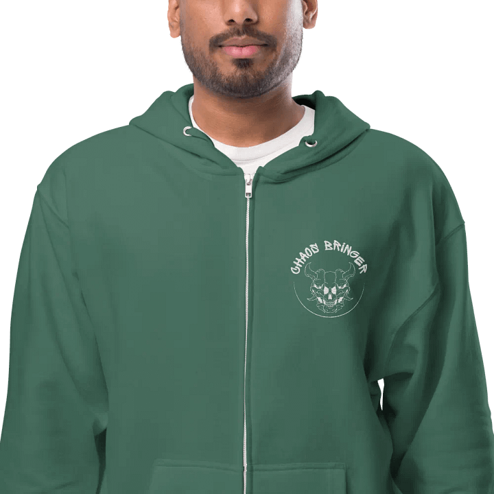 Soundwave Skull Fleece Zip-Up Hoodie product image (1)
