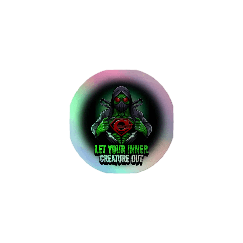 Let Your Inner Creature Out Holographic Sticker