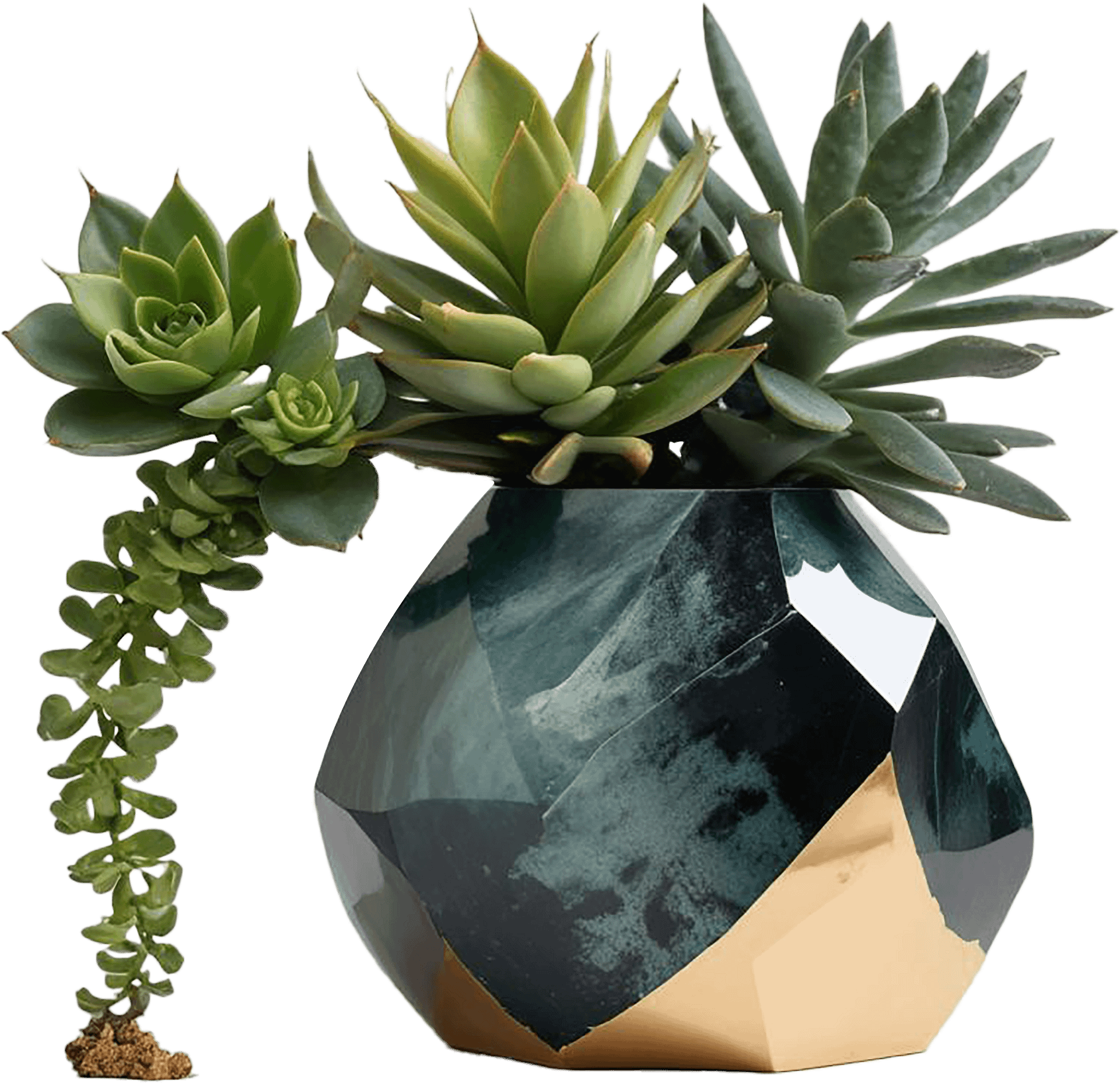 Quartz Eclipse – Succulent Pot png product image (1)