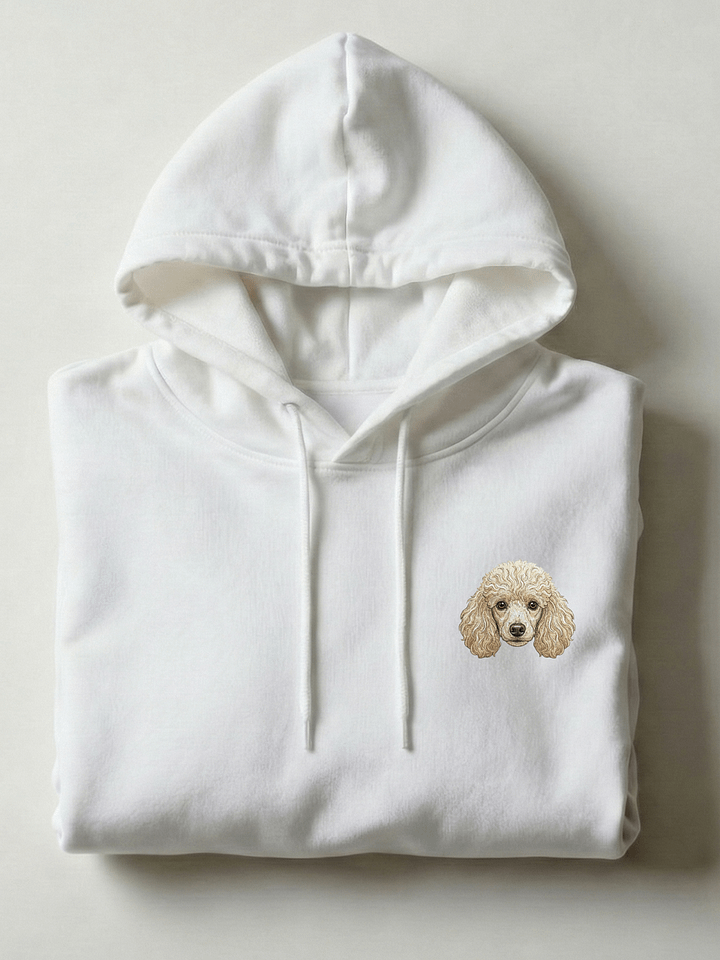 Embroidered Poodle Face Unisex Hoodie product image (1)