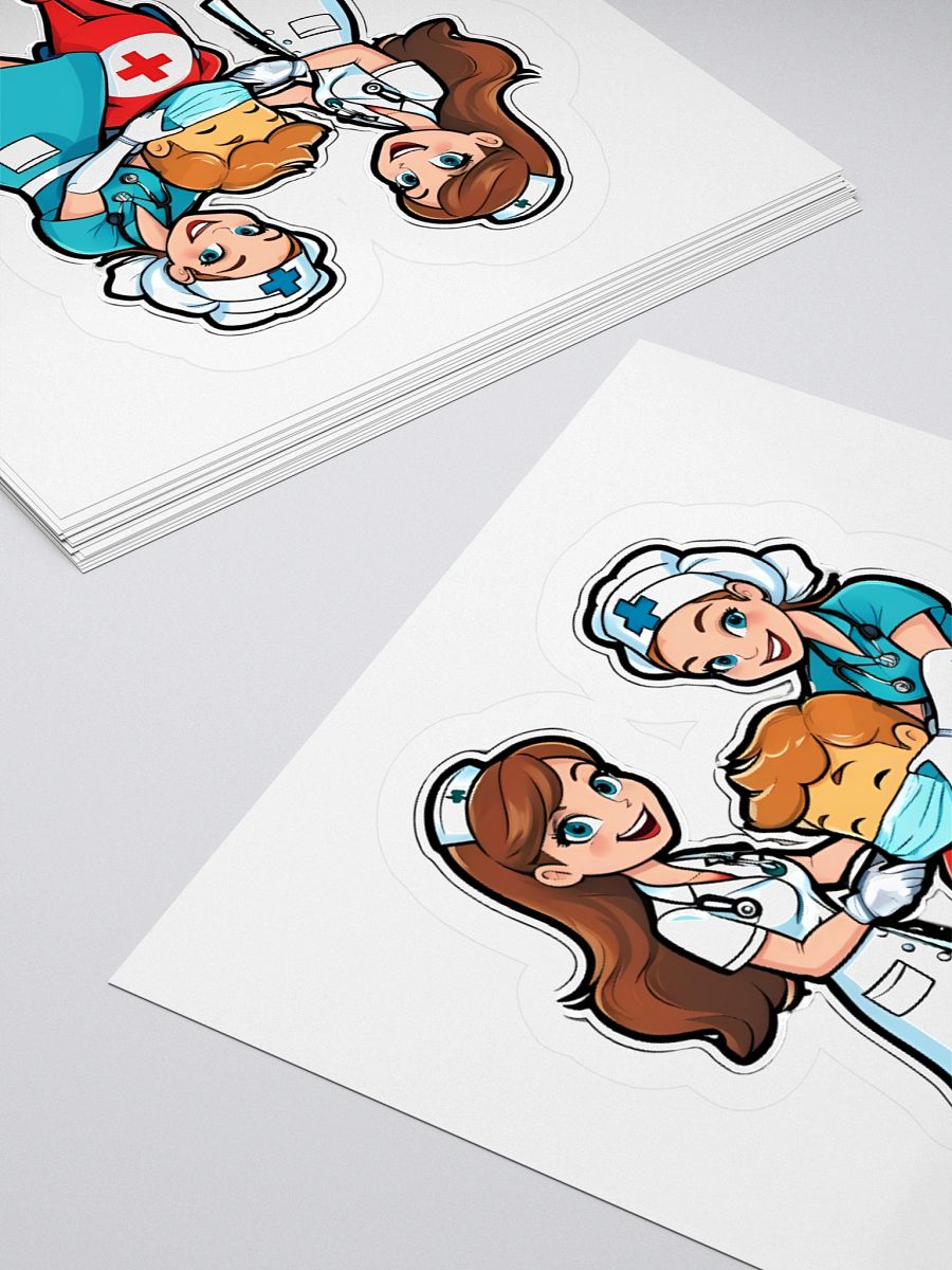 Smiling Nurse Kiss Cut Stickers product image (12)