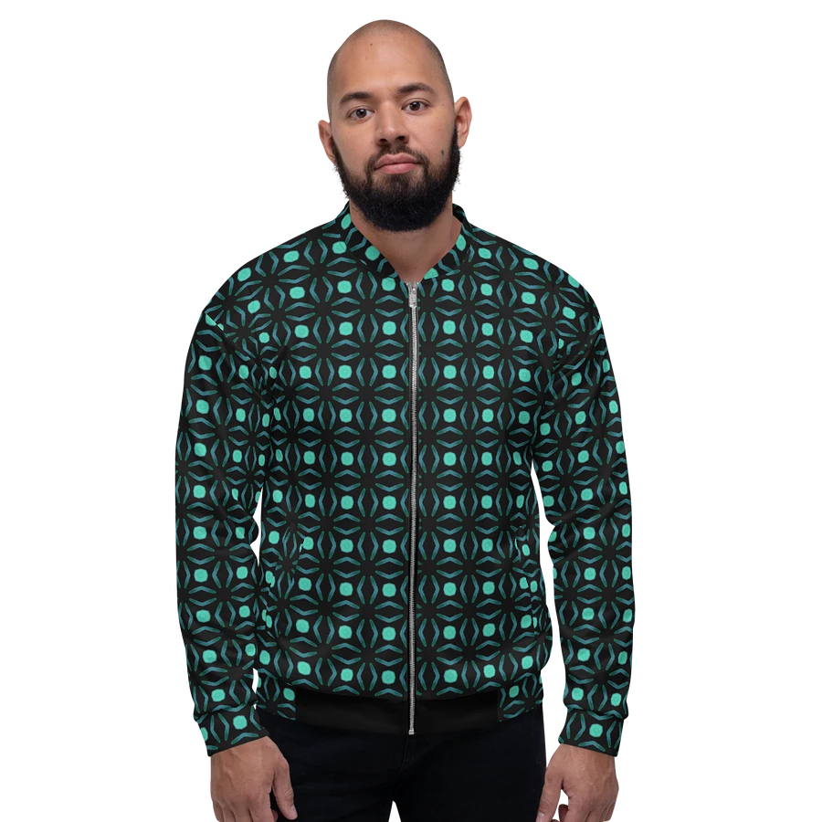 Abstract Repeating Values Unisex Bomber Jacket product image (1)