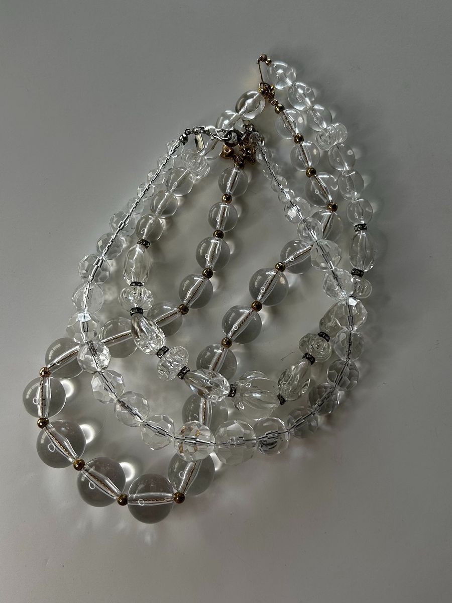 Clear Lucite Necklace Lot product image (1)