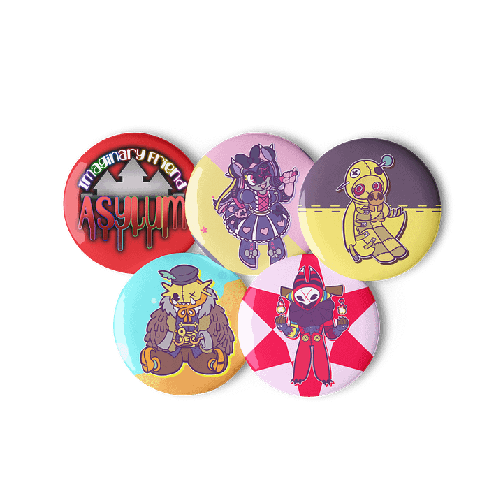 Set 1 - Imaginary Friend Button Pins product image (3)