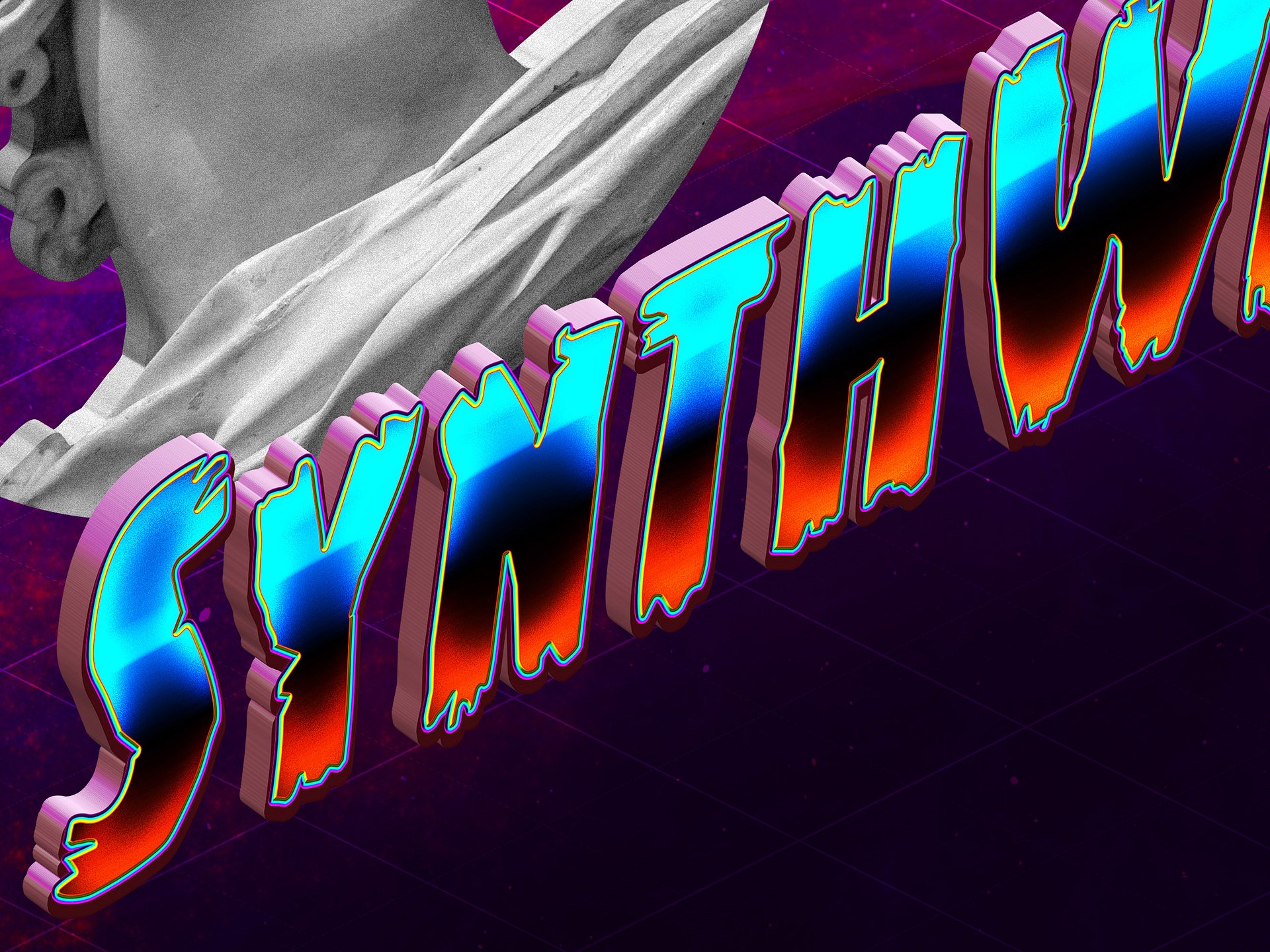 Isometric Synthwave: Apollo, pyramid [synthwave/vaporwave/cyberpunk] — synthwave aesthetic poster, retrowave poster, neon poster,1980s print product image (4)